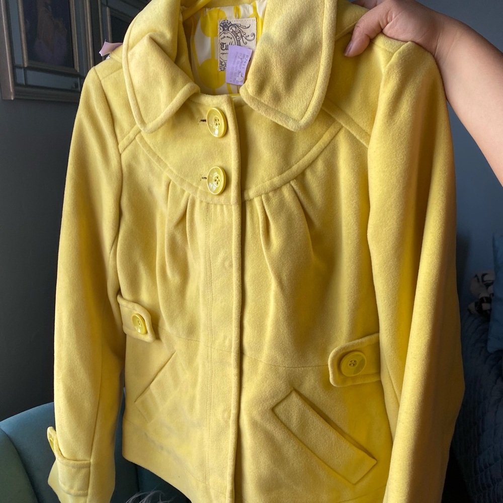 Yellow unique winter coat